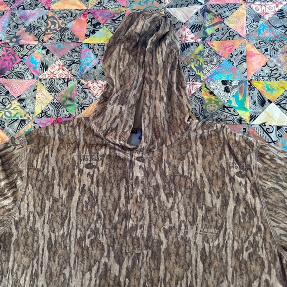 Habit 1/4 Button Snap Hoodie Pullover Camo Sweatshirt Hunting Scent Factor SZ XL - Picture 4 of 8